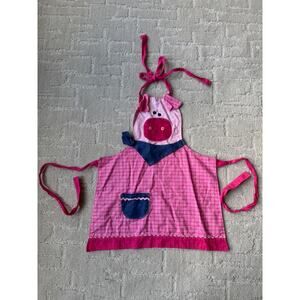 Farm Animal Pig Apron Youth Kids Pink Egg Holder Homemade